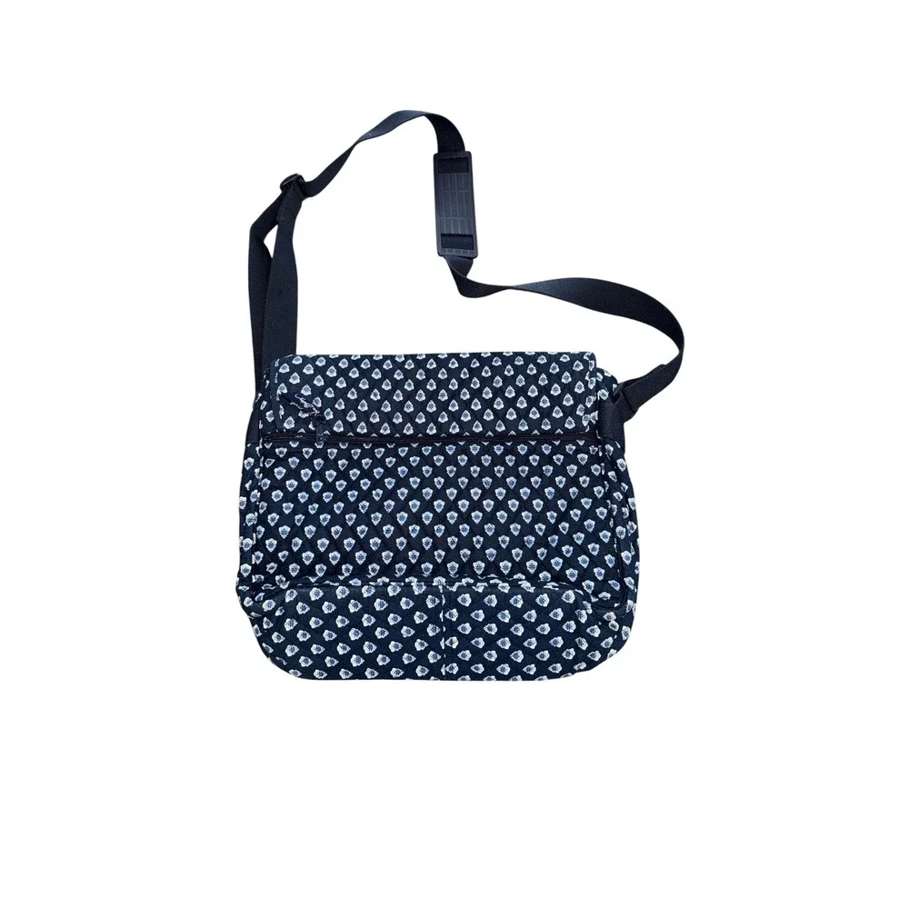 Vera Bradley Vintage Nantucket Navy Quilted Messenger Crossbody Laptop Bag
